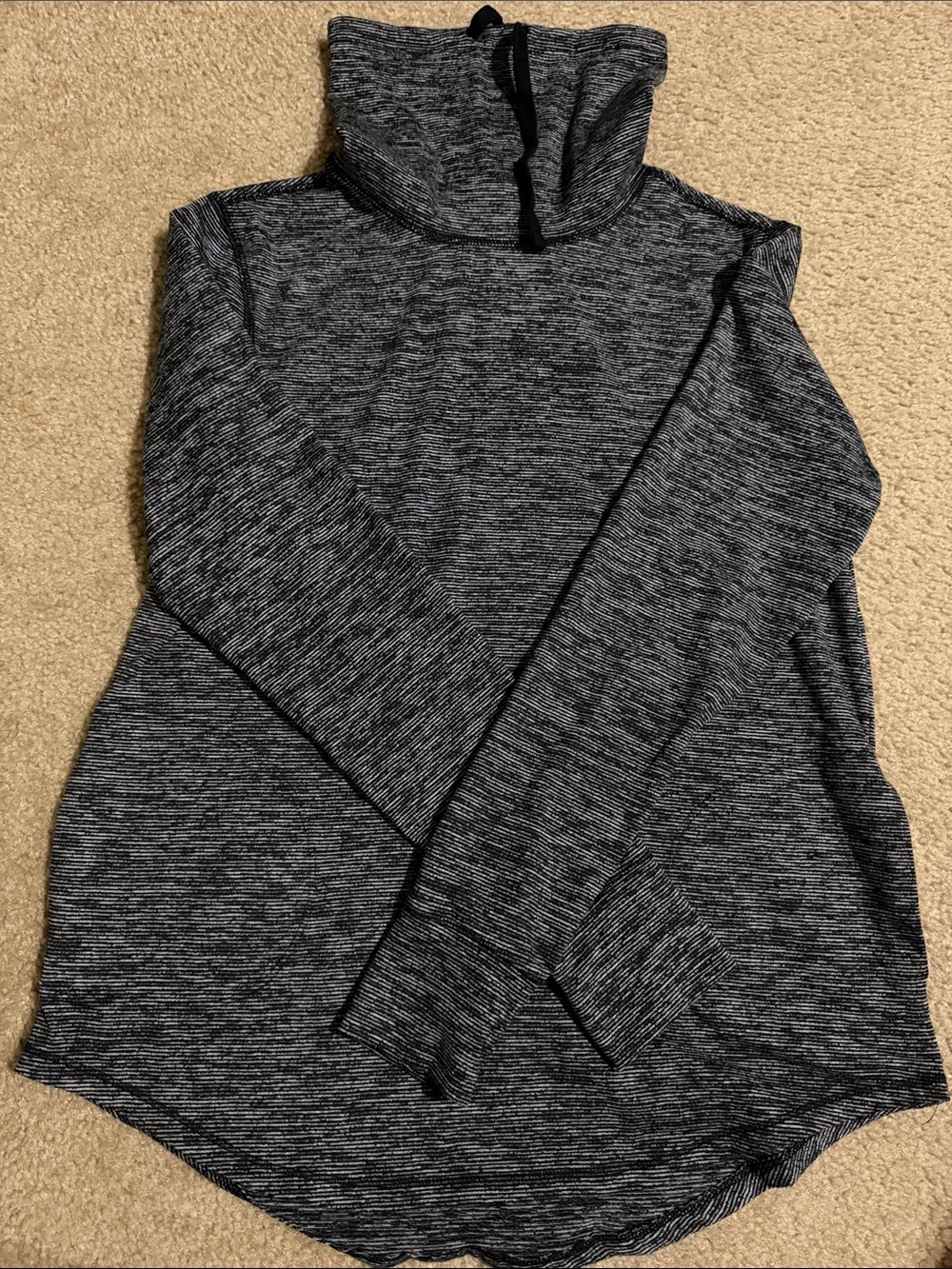 Old Navy Active Go-Dry Cowl Neck Pullover Black Gray XS